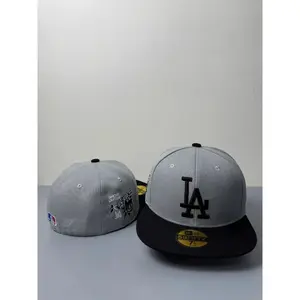 New Era Style MLB Baseball Hat – NY Yankees LA Dodgers Snapback Fitted Cap, Flat Brim High Crown Streetwear Fashion, Premium Embroidered Logo, Adjustable Unisex Urban Hip Hop Look
