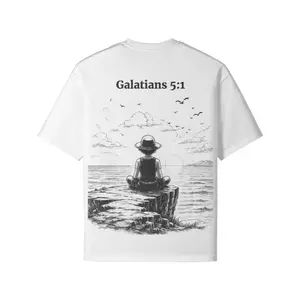 Galatians 5:1 Boxy Anime T-Shirts