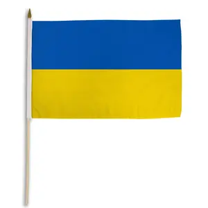 Ukraine 12x18in Stick Flag