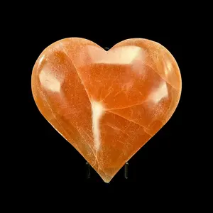 Peach Selenite Heart (6")