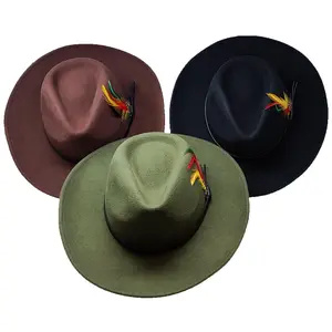 Wide Brim Cowboy Hat | Outback Crushable Wool