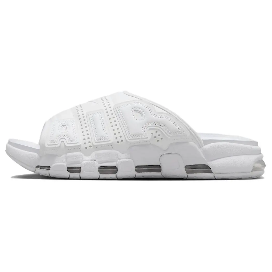 Nike Air More Uptempo Slides Triple White' Comfort Unisex FD9883-101