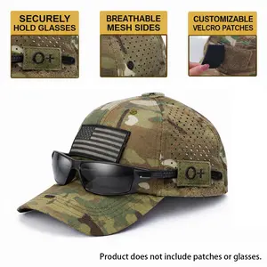 [Father's Day gift] New sports and leisure breathable camouflage baseball cap with Sunglasses Holder | Tactical Camo Hat for Range Day Training Military Fan Visor | Men Women Outdoor Hiking Golf Baseball Games Memorial Day Weekend Distressed Snapback Sun