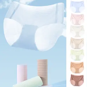 VOPINK Women's 7-Pcs Ultra-Thin Seamless Mid-Rise Briefs - Breathable, Quick-Dry, Invisible, 17cm Extended Crotch, Suitable for Yoga & Home Womenswear