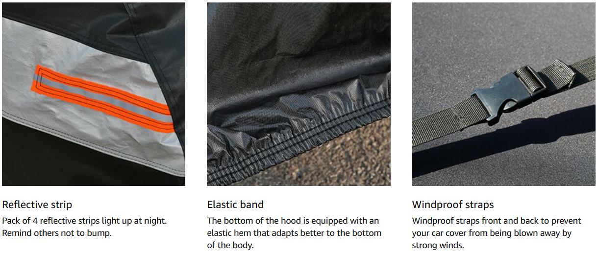 Chevrolet custom 10-layer car cover, waterproof, all-weather, suitable for large SUVs, 100% waterproof, outdoor car cover, protection against rain, snow, UV, and dust. Suitable for various car models.