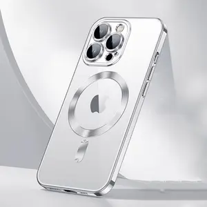 Magnetic Electroplated TPU Phone Case Compatible with iPhone 17 Pro Max - Full Coverage Soft case with Lens Protector, Shock & Scratch Protection,Compatible with iPhone 11 12 13 14 15 16 Pro Max