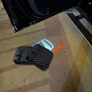 2pcs Wireless Carbon Fiber Pattern LED Door Light Projector for Honda Ultra Bright 30x HD Infrared Sensor Projection Stylish Car Welcome Light