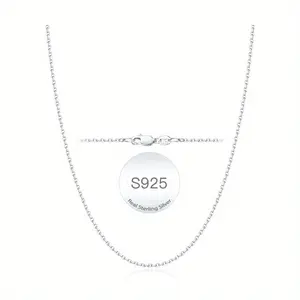 925 Sterling Silver Exquisite Women's Necklace | 1.1mm Twisted Chain | Hypoallergenic and Comfortable to Wear | Optional Length 16-24 Inches | Christmas/Birthday Gift for Her