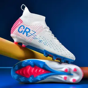 Men'SClassicBlackSportsSoccerShoesCompetitionTrainingShoesAGStudBootsFootballShoesProfessionalAnti-SlipAdultBreathableHigh-TopFootballShoesCoupleOutdoorGrassLightweightFootballBoots