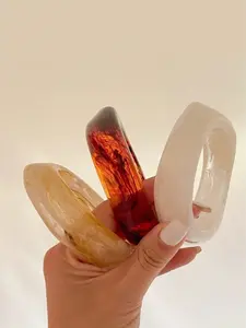 Vintage Style Acrylic Bracelet, Unique Design Simple Trendy Jewelry, Imitation Tortoiseshell Color, Fashionable Accessory for Women