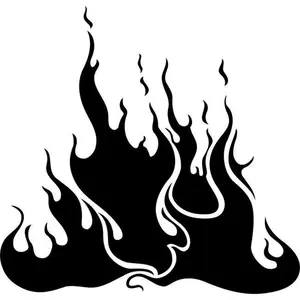 Campfire Flame Stencil