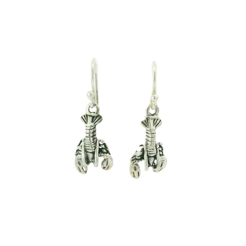 Sterling Silver Lobster-Shaped Earrings for Women