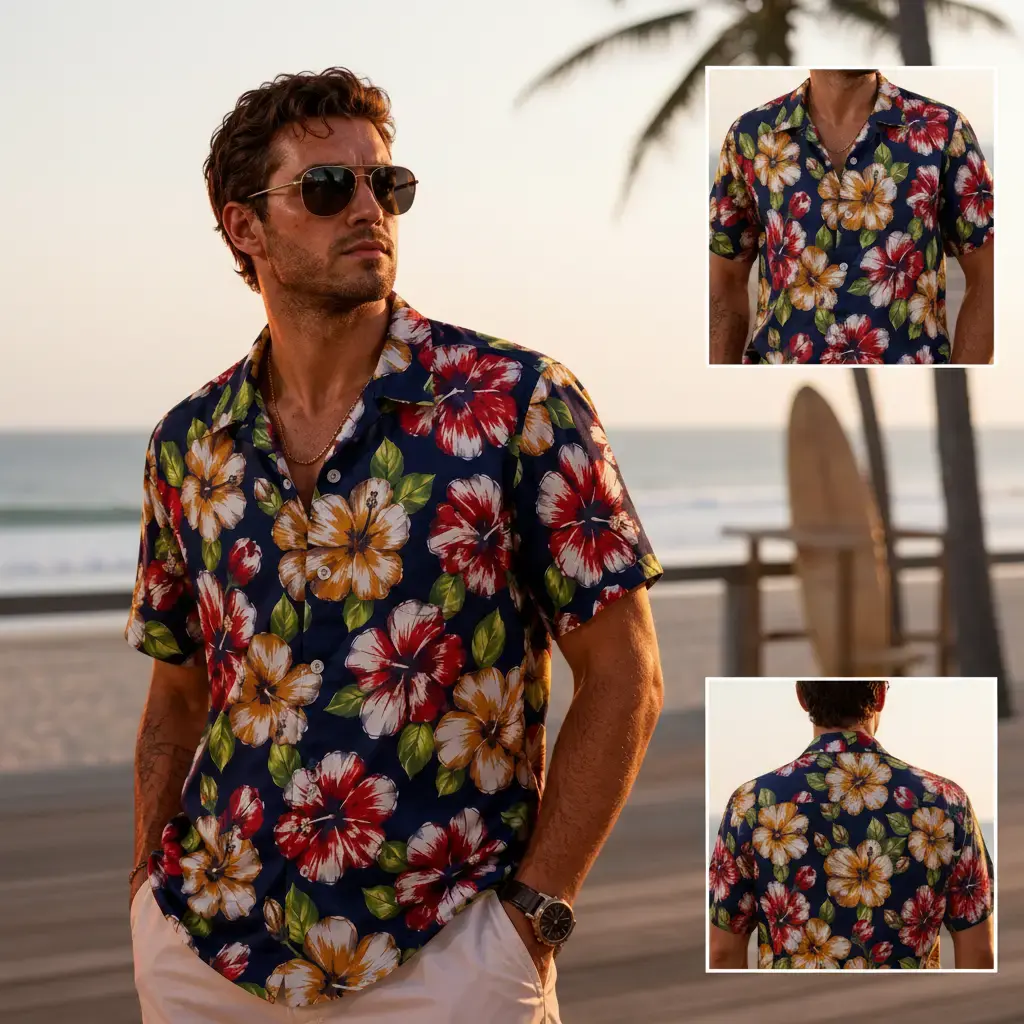 Cal Hampto Hawaiian Shirt - GTA 6 Grand Theft Auto VI Breathable Casual Beach Button-Down for Summer Vacation & Parties - Sizes S to 5XL, Multicolor - SummerVibes - TikTokFashion