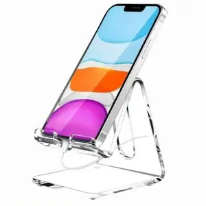 Acrylic Cell Phone Stand for Desk, Compatible with Phone15 14 13 Pro Max Mini 12 11 Plus SE, Switch, Android Cellphones, Pad, Tablet Durable Aesthetic