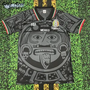 1998 World Cup Mexico National Team Home Black Away Green Short Sleeve Soccer Jersey
