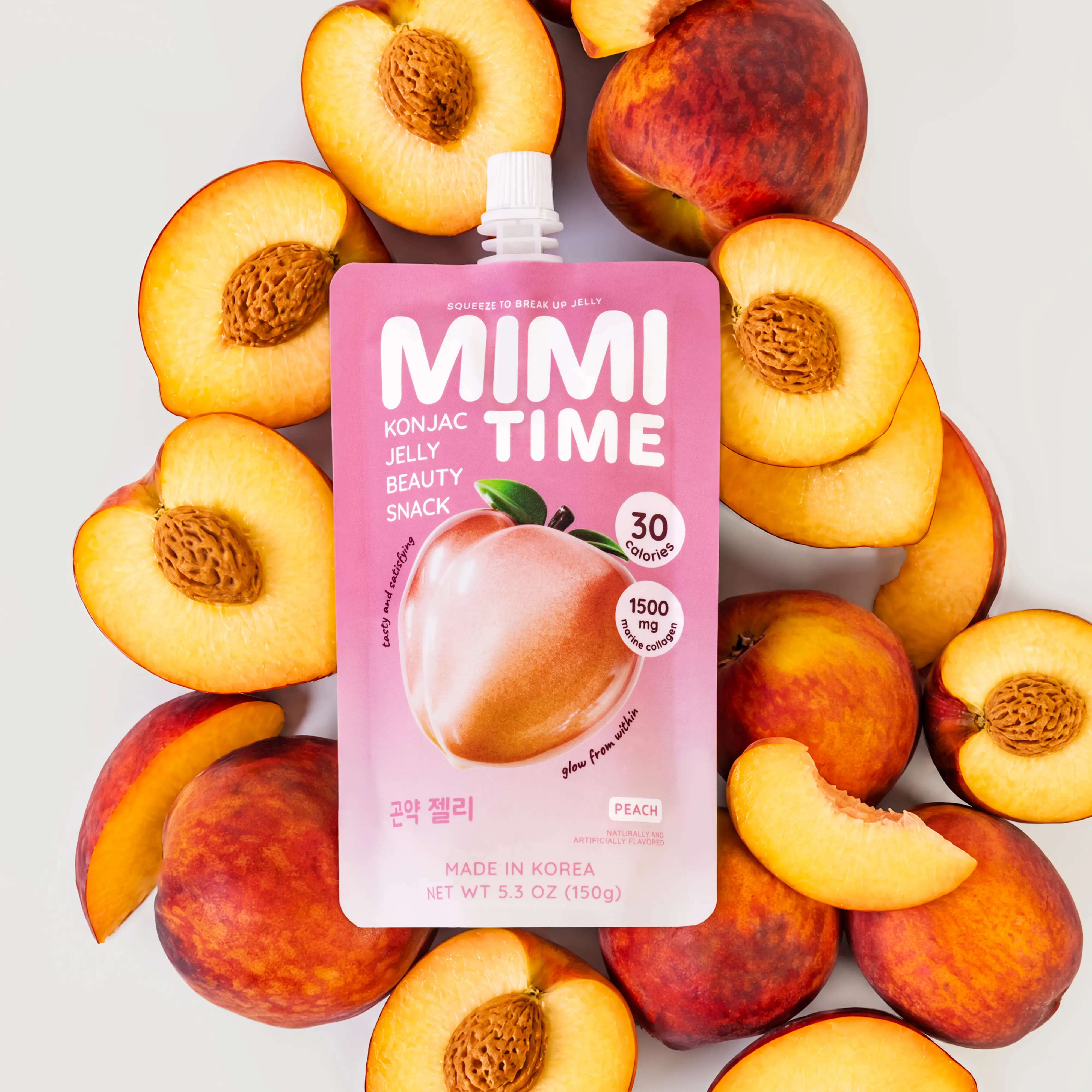 [Mimitime] Peach Konjac Jelly K-Beauty Snack with Marine Collagen