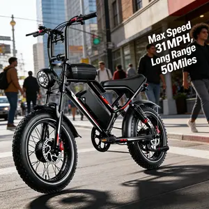 31MPH Electric Bike for Adults Dual Motor AWD 2000W 50 Mile Long Range 20 Inch Off Road Tires 7 Speed Hydraulic Brakes Suspension App Smart Control Lights