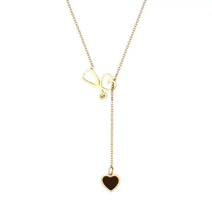 OIDEA Heart Stethoscope Pendant Necklace for Women, Gold Tone Stainless Steel Adjustable Chain, Nurse Doctor Appreciation Gift