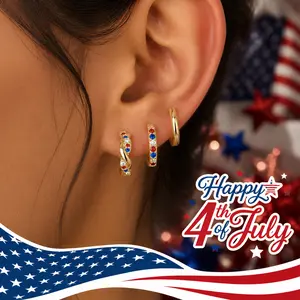 18K Gold Plated Huggie Hoop Earrings for Women, Small Gold Earring Set Hypoallergenic Cartilage Helix Stacks, Mini Dainty Cute Trendy Birthstone Jewelry Gift for Multiple Piercings