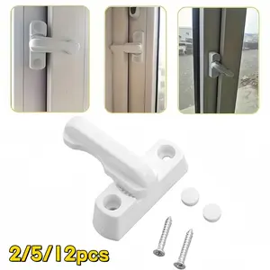 2/5/12pcs 180° Rotating T-shaped Anti-theft Lock Hardware Easy to Install Suitable for Flat Doors and Windows Essential for Home Safety