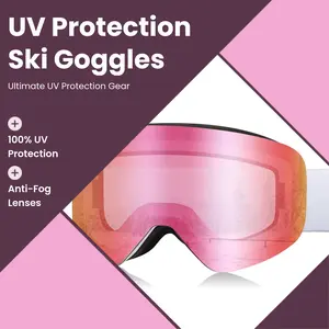 RIGWARL Ski Goggles Women Men 100% UV Protection Anti Fog Snow Goggles OTG Helmet Compatible Snowboard Goggles for Adult