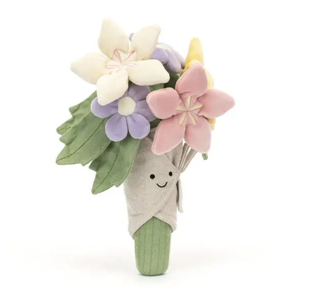Jellycat Amuseable Bouquet of Flowers Plush - Cute Stuffed Floral Arrangement, Kawaii Room Decor, Sweet Gift for Her