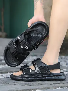 Men's Coconut Slippers Summer Anti-Slip Rubber Wear-Resistant Outdoor Casual Woven One-Leg Fashion Cool Sandals, Spring New Arrival