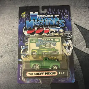 Muscle Machines 1953 Chevy Pickup Toy, Green Classic Model Truck for Toys & Hobbies Enthusiasts