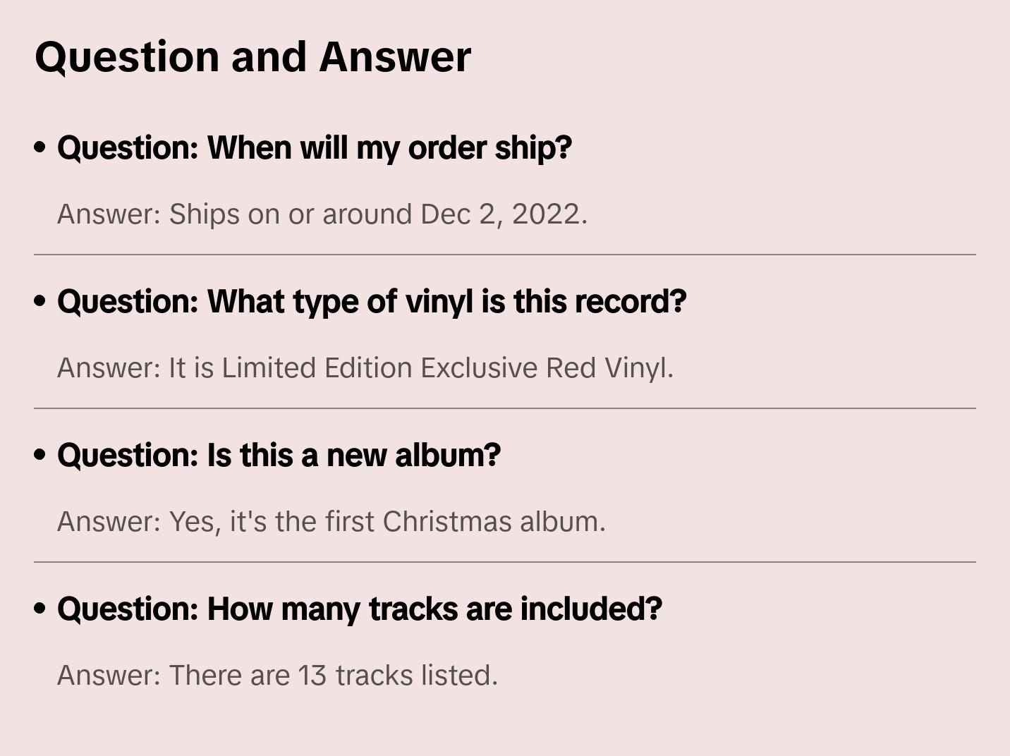 A Very Backstreet Christmas Exclusive Red Vinyl Record