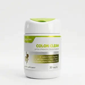 Kingscom Super Colon Cleanse - 15-Day Supply Gentle Gut Cleanse Detox, Constipation Relief & Gut Health Support for Women & Men with Probiotics, 30 Capsules