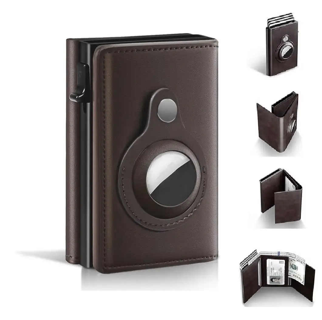 【Mens Best Gifts】Mens Wallet Card Holder, Leather Smart Wallet for Men - Slim, Minimalist - 9-14 Card Capacity | ID Window | Cash Slot