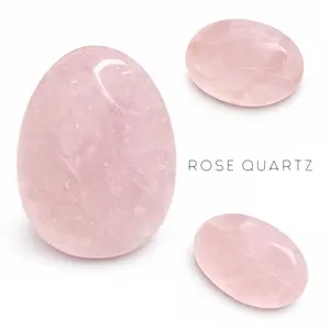Rose Quartz Palm Stone - Natural Rose Quartz - Polished Rose Quartz Palm