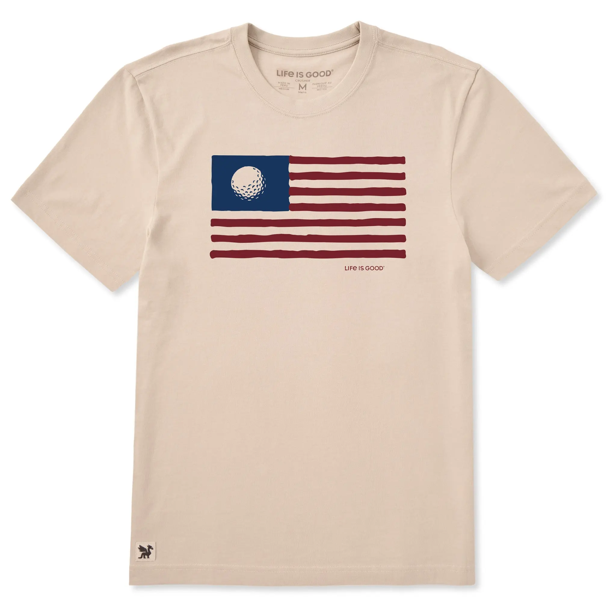 Men's Golf Ball Flag Short Sleeve Crusher Tee