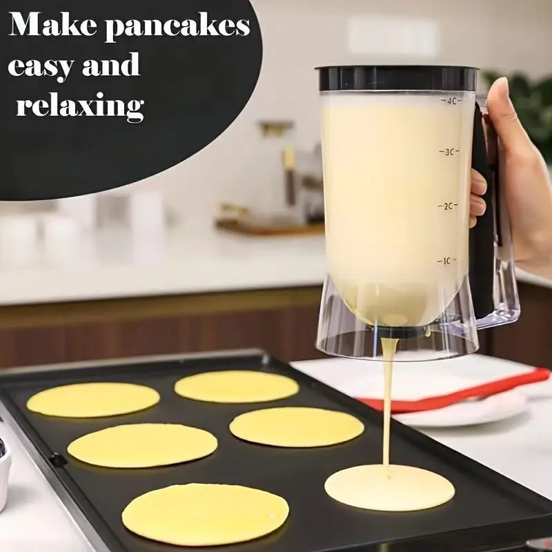 1 Piece Batter Dispenser Cake Mix Separator Measuring Cup Handheld DIY Baking Tool, Essential Bakeware Kitchen Gadget Baking Utensils, Baking Essentials for Perfect Cakes Baking Supplies