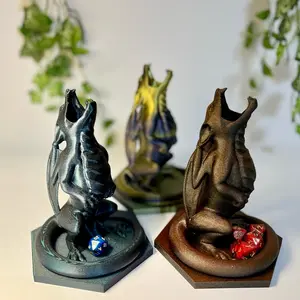 Dragon Gargoyle Dice Tower - 3D Printed DnD Tower for Tabletop Gaming
