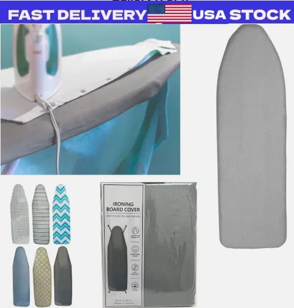 Silicone-Coated Ironing Board Cover Pad, Heat & Scorch Resistant, 54 Inches Standard Size Laundry Room Accessory for Daily Household Iron Use, Accessories, Heat Resistant