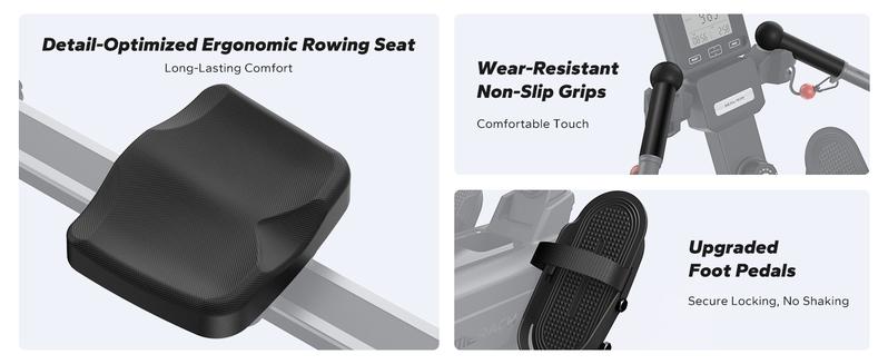 Merach Sculls Rowing Machines for Home, Magnetic Rowing Machine with 16-Level, Simulate Real Row, Ultra-Quiet Rower, Compatible Ergonomic Design, TikTokShopBlackFriday