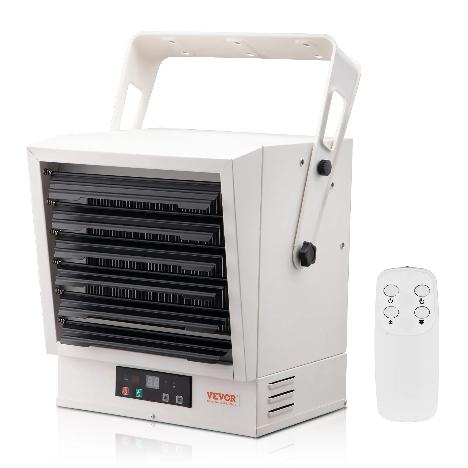 【summerfinds】VEVOR Electric Garage Heater, 10000-Watt Digital Fan-Forced Wall/Ceiling Mount Shop Heater, with Remote Control Overheat Protection, Hardwired Heater with 9-Hour Timer, Ideal for Workshop, ETL Listed