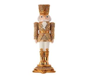 RC Home Decor-13" Gold Nutcracker with Diamond Accents