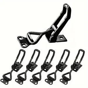 6-Pack Heavy-Duty Metal Toggle Latch Clamp, Adjustable Pull Hasps for Smoker Door, Box, Gate, Cabinet Security