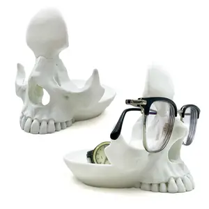 Creative plastic craft skull glasses holder Halloween glasses frame table decoration