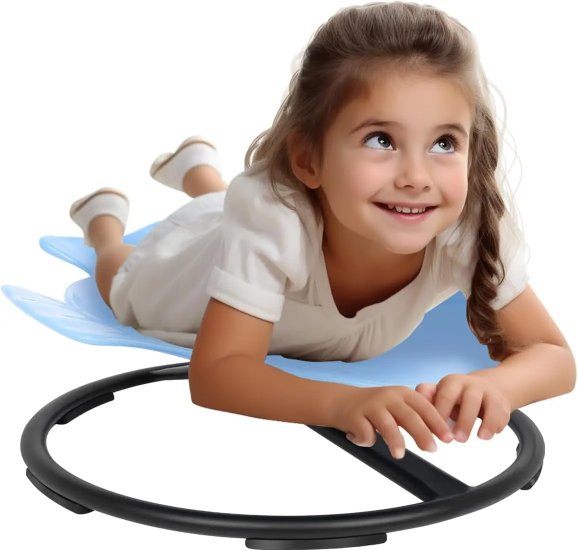 SCITOO Sensory Spinning Chair for Kids with Autism & ADHD, 360° Swivel Rocking Chair with Non-Slip Metal Base, Ergonomic Sensory Room Must Haves for Balance & Coordination Training