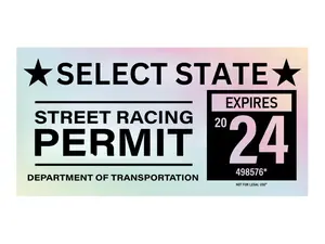Street Racing Permit Sticker Street Racing Permit Sticker