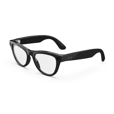 Ray-Ban Meta Skyler (Gen 2) Shiny Black Clear Lenses