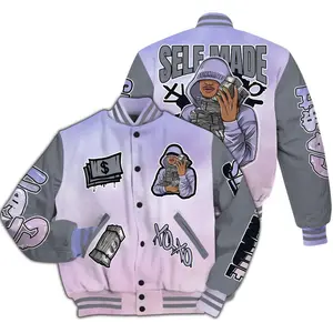 Zen Master Varsity Jacket Unisex, Unique Graphic Streetwear, All Over Print Bomber Coat, Trendy Gift Idea