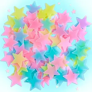 2pcs random color Glow in the Dark Star Stickers, Self-Adhesive 3cm/1.18 Inch Fluorescent Decals