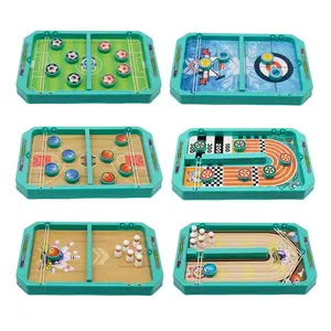 6-in-1 Football Bowling Set, 1 Set Interactive Tabletop Football Toys, Indoor/Outdoor Playroom Fun Ball Toy for Family Travel, Birthday Gift