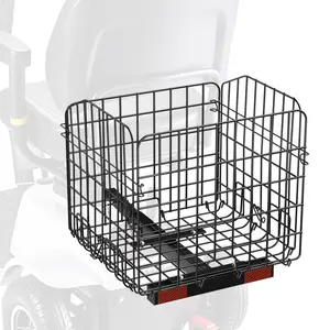 【Father's Day】VEVOR Scooter Rear Basket, Folding Metal Wire Basket, Heavy Duty & Spacious Cargo Basket, Works with 1-inch Receiver, Compatible with Most Golden, Drive & Pride Mobility Scooter