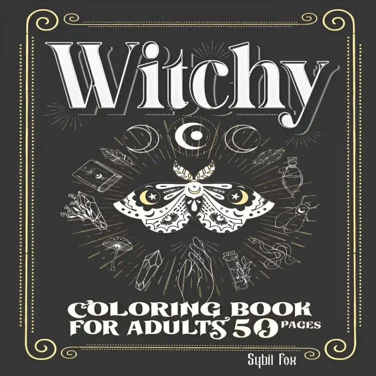 Witchy Coloring Book for adults: 50 Modern Witch Coloring Pages | Gothic Magical Witchcraft Art with Potions, Book of Shadows, Celestial Moon Magic co