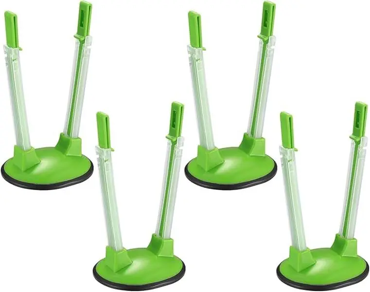 4 Pcs Baggy Rack, Freezer Bag Holder Stand, Adjustable Food Storage Holders, Plastic Food Prep Bag/Zip Lock Bag Holder